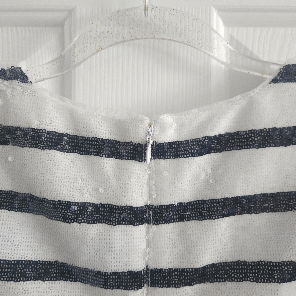 NWT Ralph Lauren Striped Sequin Short Sleeve Blouse - Picture 7 of 12
